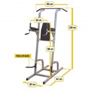 BODY-SOLID VERTICAL DIPS ABDOS TRACTION STATION GVKR82B BLACK